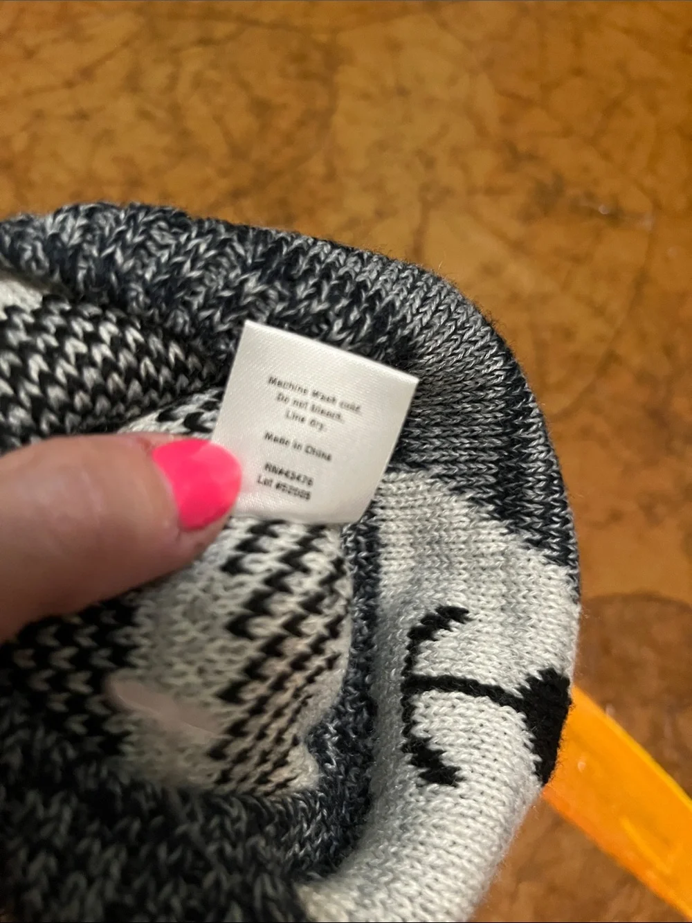 NWT Escape Kids Gray Knit Animal Pom Beanie Hat